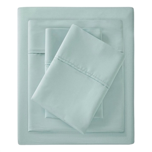 Madison Park 1500 Thread Count Cotton Blend 2 PC Pillowcases in Seafoam King