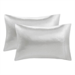 Madison Park Essentials Satin Luxury 2 PC Pillowcases in Light Grey Standard