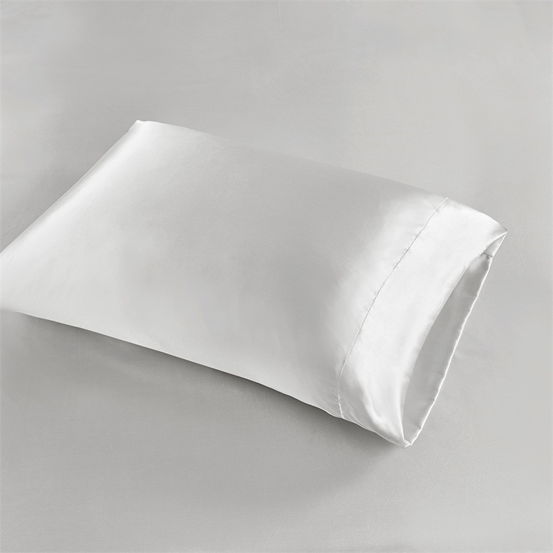 Madison Park Essentials Satin Luxury 2 PC Pillowcases in Light Grey Standard