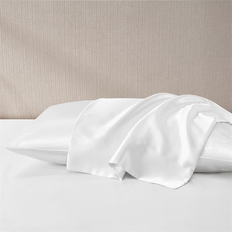 Madison Park Essentials Satin Luxury 2 PC Pillowcases in White Standard