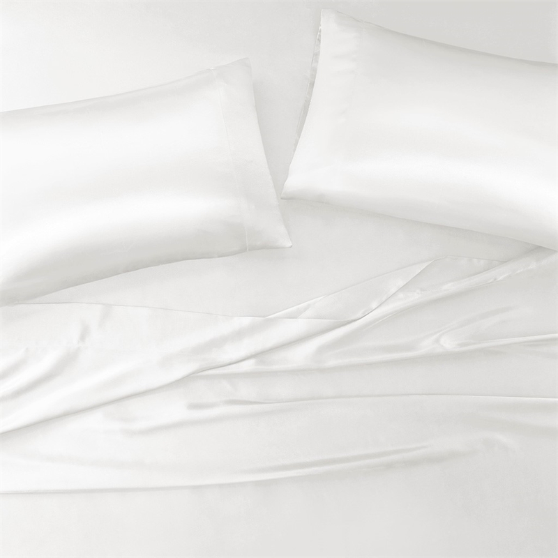 Madison Park Essentials Satin Luxury 2 PC Pillowcases in White Standard