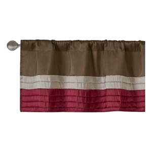 Madison Park Amherst Polyoni Pintuck Window Valance in Red