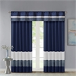 Madison Park Amherst Polyoni Pintuck Window Valance in Navy