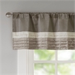 Madison Park Amherst Polyoni Pintuck Window Valance in Natural