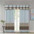 Madison Park Amherst Polyoni Pintuck Window Valance in Blue