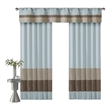 Madison Park Amherst Polyoni Pintuck Window Valance in Blue