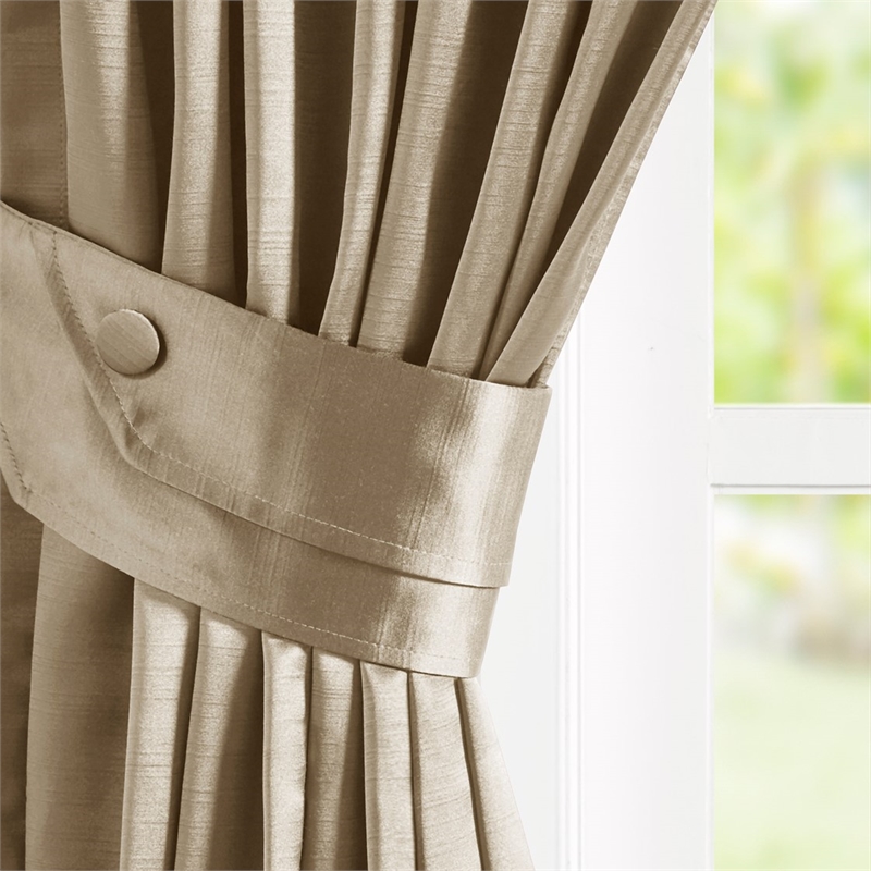 Croscill Avignon Pleat Curtain Panel with Tieback (Single) in Champagne 52x96