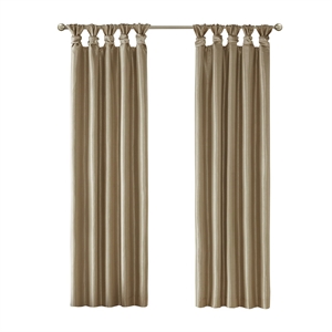 Madison Park Emilia Twist Tab Total Blackout Window Curtain in Bronze 50x95&quot