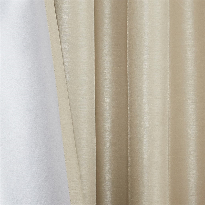 Madison Park Emilia Twist Tab Total Blackout Window Curtain in Champagne 50x95