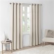Madison Park Englewood Solid Dyed Grommet Top Window Panel in Natural 50x95