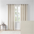 Madison Park Englewood Solid Dyed Grommet Top Window Panel in Natural 50x95