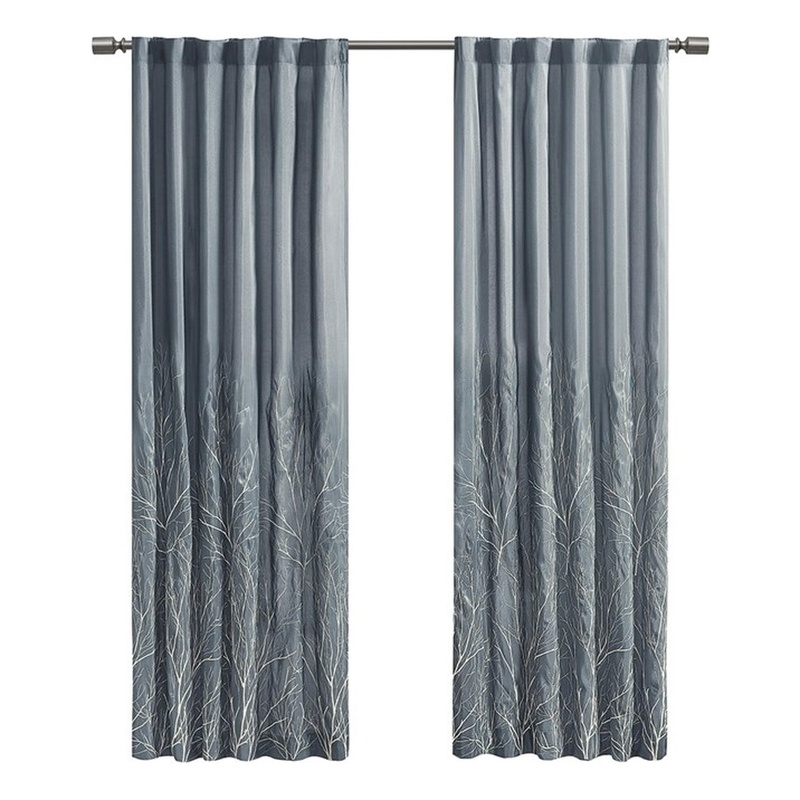 Madison Park Andora Window Curtain in Blue 50x84