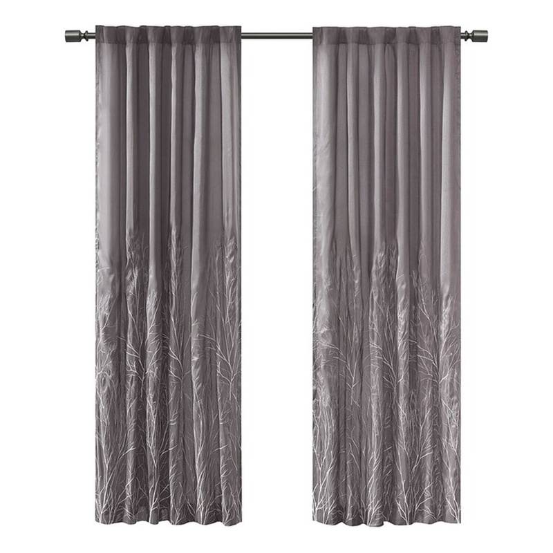 Madison Park Andora Window Curtain in Grey 50x84