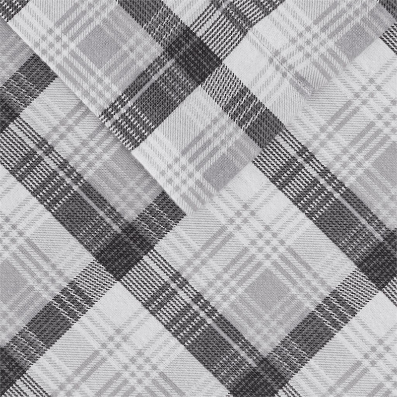 Woolrich Flannel Sheet Set in Grey Plaid King