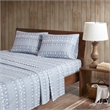 Woolrich Flannel Sheet Set in Blue Winter Frost King