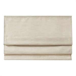 Madison Park Como Printed Faux Silk Room Cordless Roman Shade in Ivory 33x64&quot