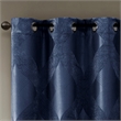 SunSmart Bentley Ogee Knitted Jacquard Total Blackout Panel in Navy