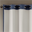 SunSmart Bentley Ogee Knitted Jacquard Total Blackout Panel in Navy