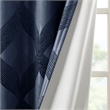 SunSmart Bentley Ogee Knitted Jacquard Total Blackout Panel in Navy