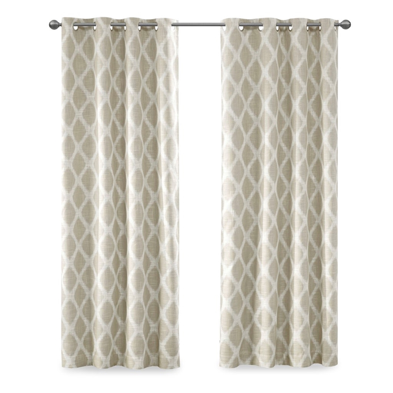 SunSmart Blakesly Printed Ikat Blackout Panel in Taupe