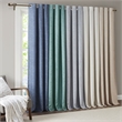SunSmart Como Tonal Printed Faux Silk Total Blackout Window Panel Pair in Ivory