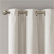 SunSmart Como Tonal Printed Faux Silk Total Blackout Window Panel Pair in Ivory