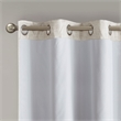SunSmart Como Tonal Printed Faux Silk Total Blackout Window Panel Pair in Ivory