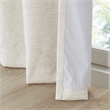 SunSmart Como Tonal Printed Faux Silk Total Blackout Window Panel Pair in Ivory