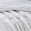 Madison Park Celeste 4-Piece Fabric Ruffle Quilt Set with Throw Pillow in White