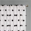 Intelligent Design Sophie Fabric Pom Pom Embellished Window Panel in Black
