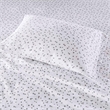 Intelligent Design Cozy Soft Cotton Flannel Printed Sheet Set in Gray/White