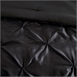 Madison Park Laurel 7-Piece Transitional Fabric Tufted Comforter Set in Black