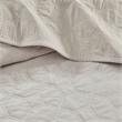 Madison Park Harper 3-Piece Modern Velvet Fabric Quilt Set in Ivory