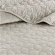 Madison Park Harper 3-Piece Modern Velvet Fabric Quilt Set in Ivory