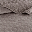 Madison Park Harper 3-Piece Modern Velvet Fabric Quilt Set in Taupe