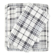 True North by Sleep Philosophy Micro Fleece Fabric Sheet Set in Gray Plaid
