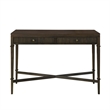 Olliix Kenna Fluted 2-Drawer Storage Solid Wood Console Table in Coffee