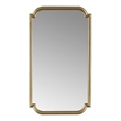Olliix Adelaide Rectangular Scalloped MDF Wood Accent Wall Mirror in Gold