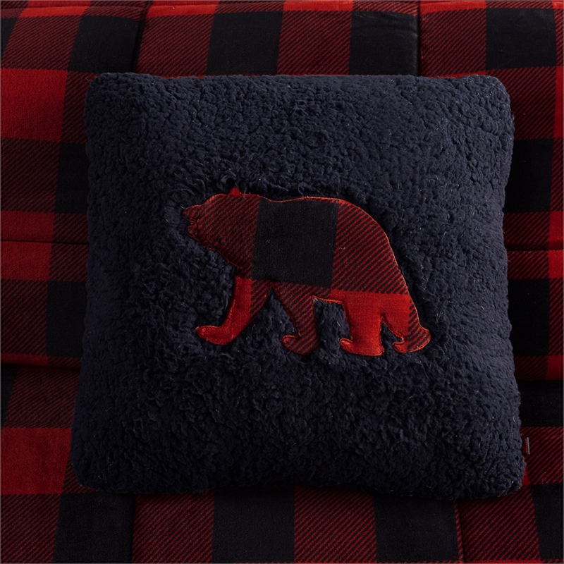 Woolrich Alton 4-PC Fabric Full/Queen Down Alternative Comforter Set - Red/Black
