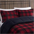 Woolrich Alton 4-PC Fabric Full/Queen Down Alternative Comforter Set - Red/Black
