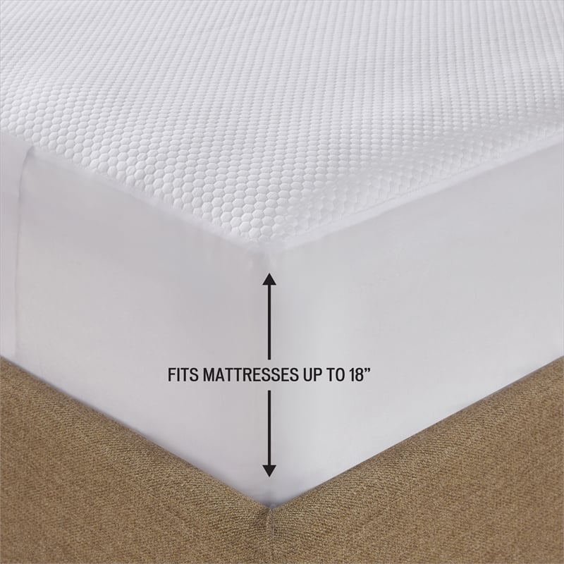 Beautyrest Cool Touch Contemporary Fabric Cal King Heated Mattress Pad in White