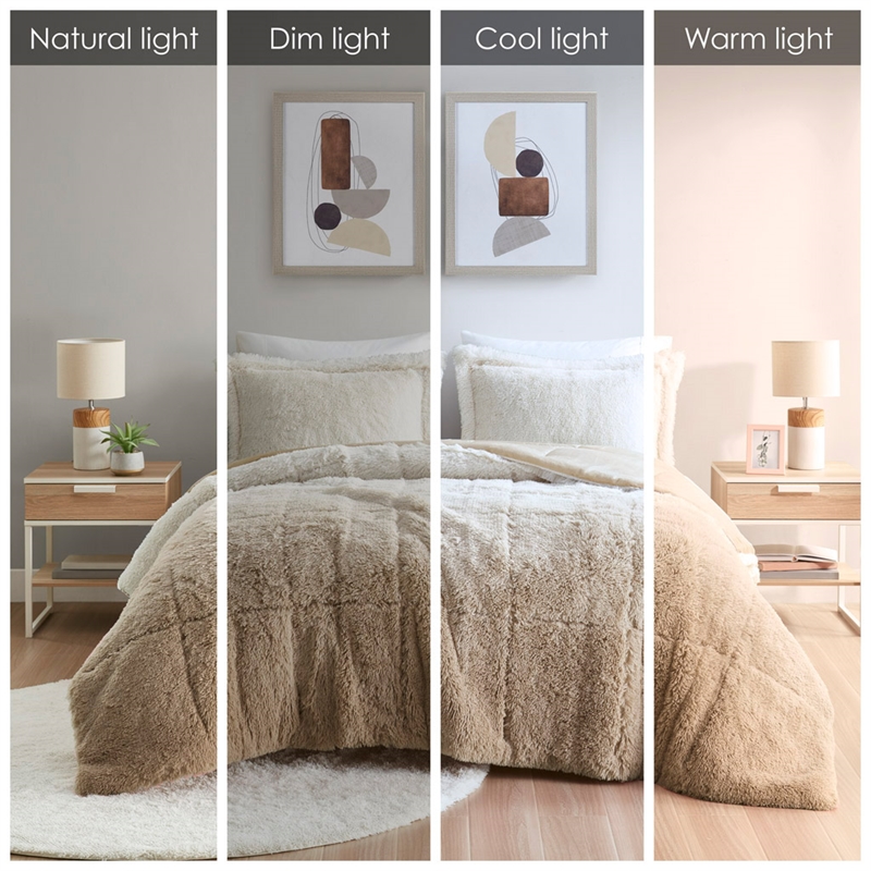 Intelligent Design Brielle 3-Pc Fabric King/Cal King Comforter Mini Set in Ivory