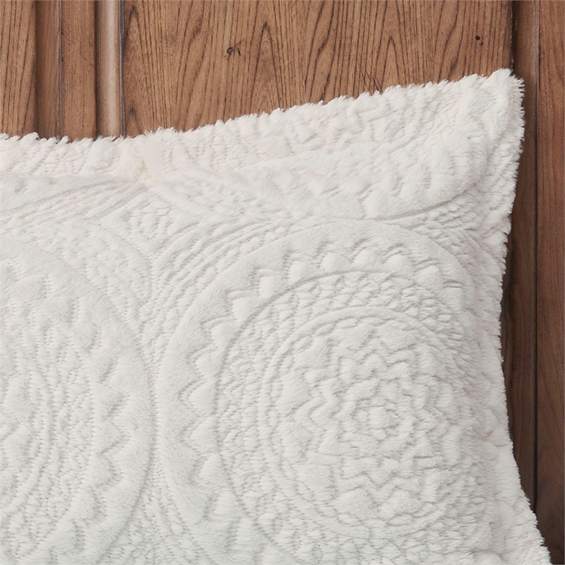 Madison Park Arya 3-Piece Fabric Full/Queen Comforter Mini Set in Ivory