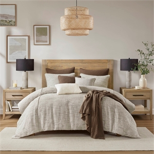 Olliix Madison Park Signature Chapman Queen Comforter Set in Nuetual Ivory