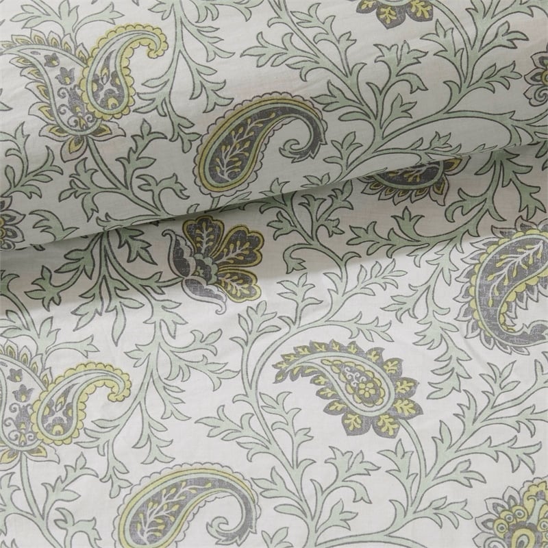 Olliix Madison Park Dawn Queen Comforter Set Cotton in Sage Green