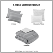Olliix Madison Park Drew King/Cal King Comforter Set Polyester in Gray