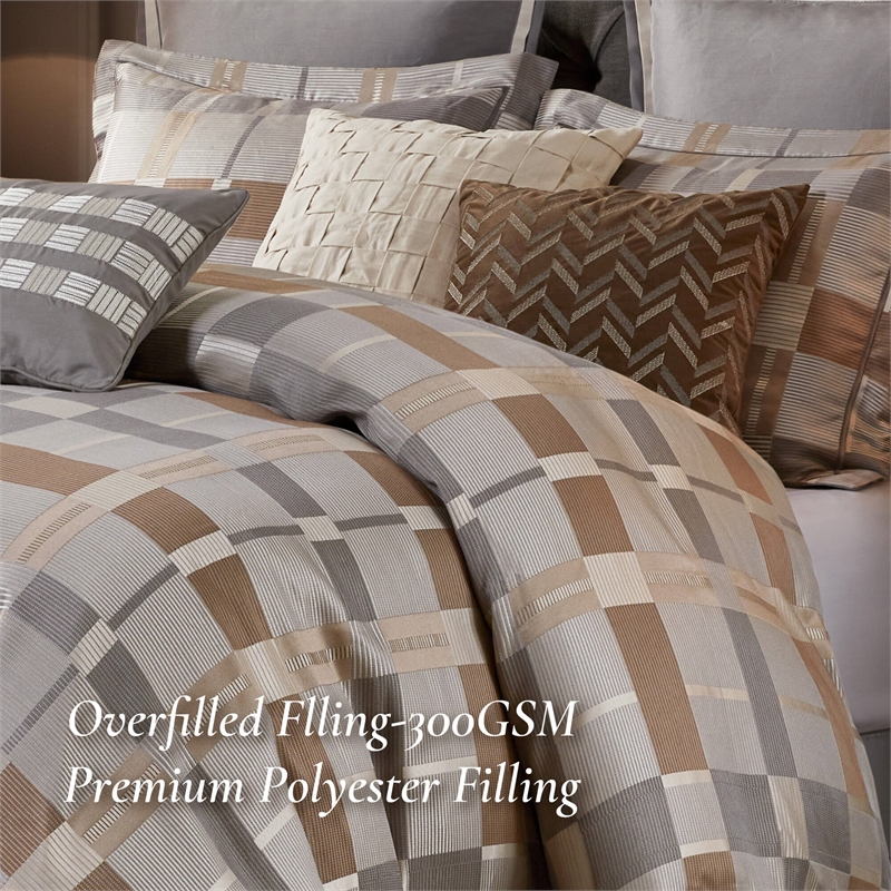 Olliix Madison Park Signature Prescott Queen Comforter Set Cotton in Taupe