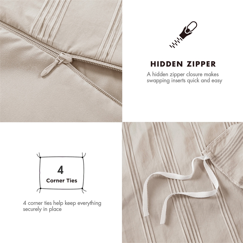 Olliix Super Listing Logan Twin/Twin XL Duvet Set Polyester in Neutral