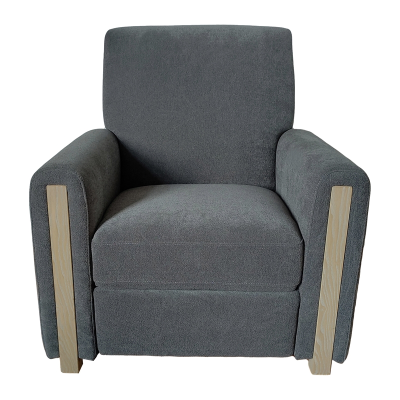 Olliix Chapel Hill Scarlett Recliner Wood/Plywood/Fabric in Grey