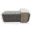 Olliix Chapel Hill Peggy Ottoman Wood/Plywood/Fabric in Stripe/Multi
